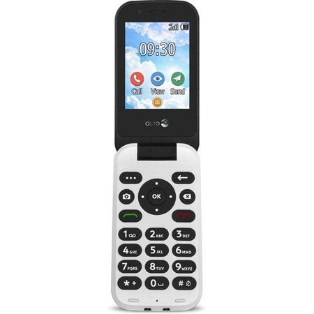 Doro 7030 4G senioren mobiele telefoon zwart-wit 