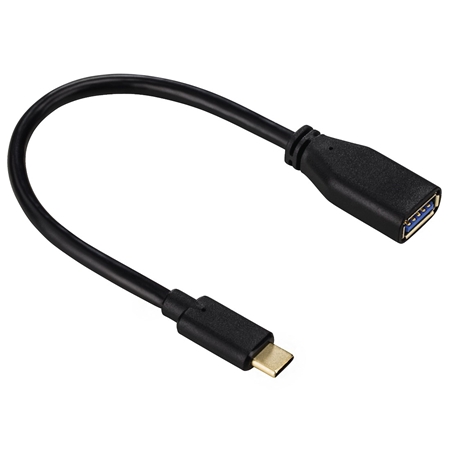Hama USB-C-kabel USB-A-koppeling 0,15m