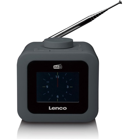 Lenco CR-620 - Wekkerradio met DAB+ en AUX-uitgang Grijs