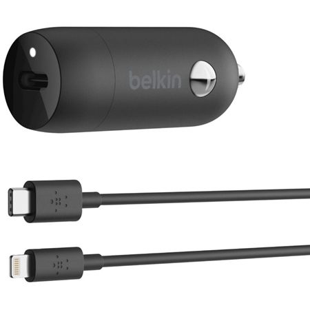 Belkin Autolader USB C 20W + USB C naar lightning kabel