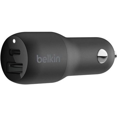 Belkin Duo Autolader USB C 20W + USB A 12W