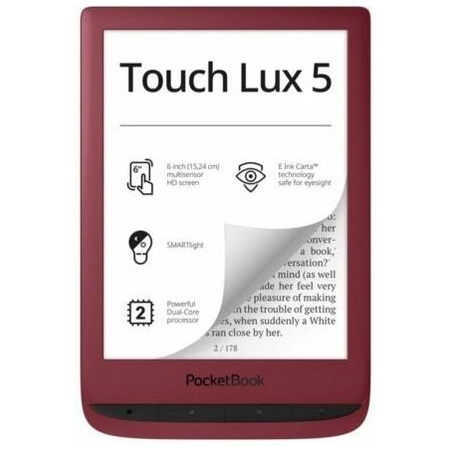 PocketBook Touch Lux 5 e-reader rood