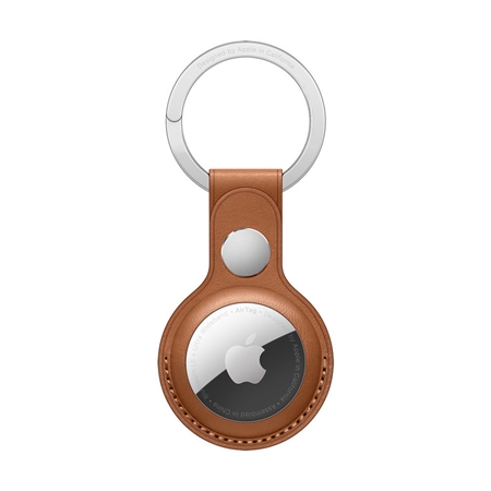 Apple AirTag leren sleutelhanger bruin