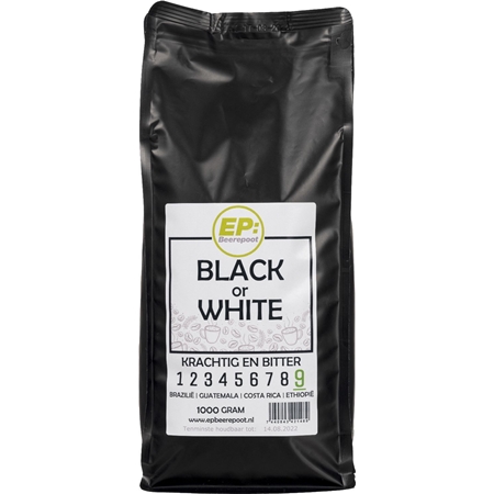 Black or White Espresso koffiebonen 1000 gram