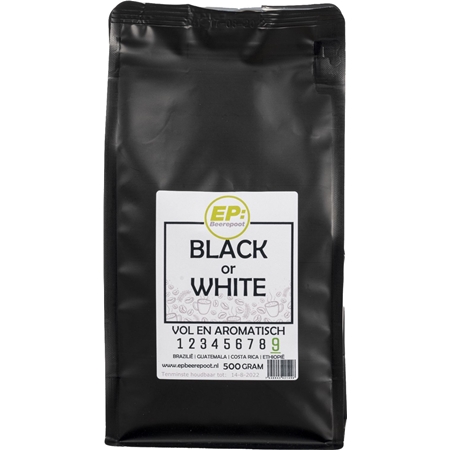 Black or White Espresso koffiebonen 500 gram