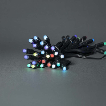Nedis SmartLife LED lichtsnoer 10.8m met 48 8mm lampen zwart WIFILP01C48