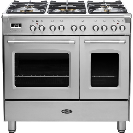 Boretti CFBG902IX3 Gasfornuis Toscana met Dubbele Oven - 90 cm - RVS