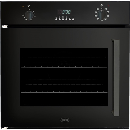 Boretti BPMDN60ZWL Multifunctionele Oven - 60 cm - Deur Linksdraaiend - Zwart