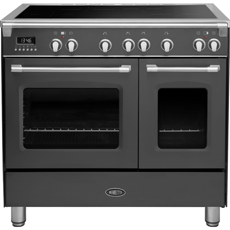 EP Boretti CFBI902AN2 Inductiefornuis Toscana met Dubbele Oven - 90 cm - Antraciet aanbieding