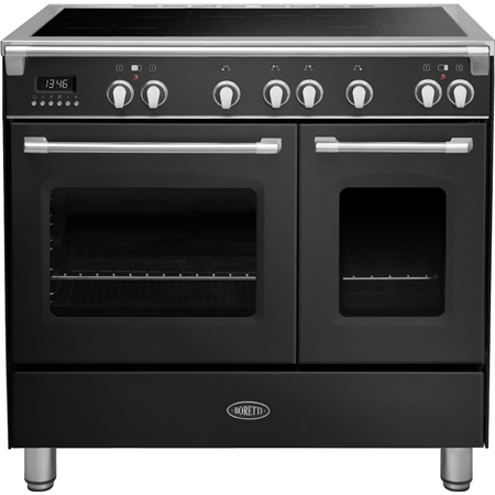 EP Boretti CFBI902ZW2 Inductiefornuis Toscana met Dubbele Oven - 90 cm - Zwart aanbieding