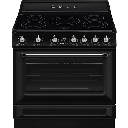SMEG TR90IMBL Victoria Esthetisch Fornuis met Inductie Kookplaat - 90 x 60 cm - Zwart
