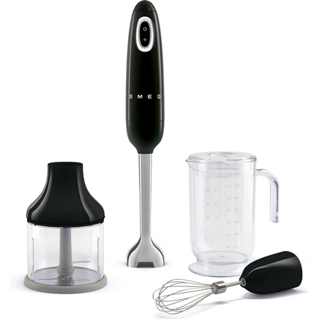 EP SMEG HBF03BLEU Staafmixer - Zwart met Accessoires aanbieding