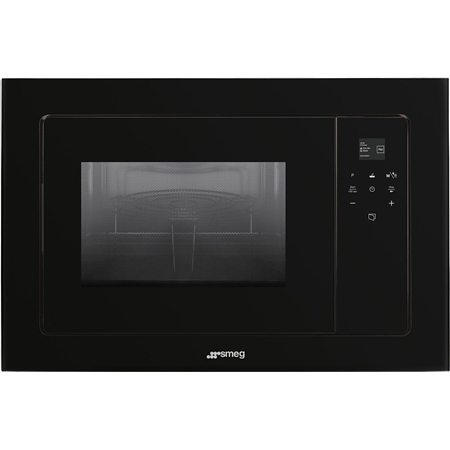 SMEG FMI120B3 Linea Esthetisch Inbouw Magnetron met Grill - Zwart 