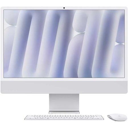 Apple iMac 24" Zilver (2024) - M4 chip 10 CPU/GPU 24GB RAM 512GB SSD