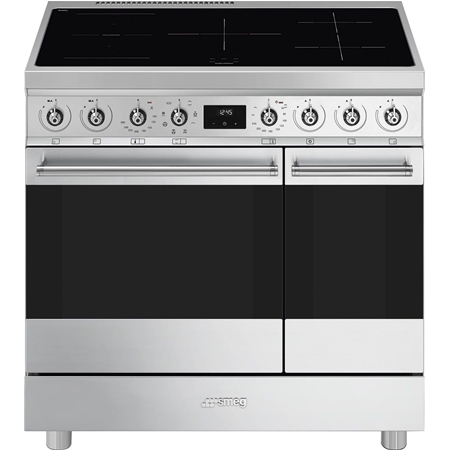 SMEG C92IMX2 Classici Esthetisch Fornuis met Inductiekookplaat - 90 x 60 cm - RVS