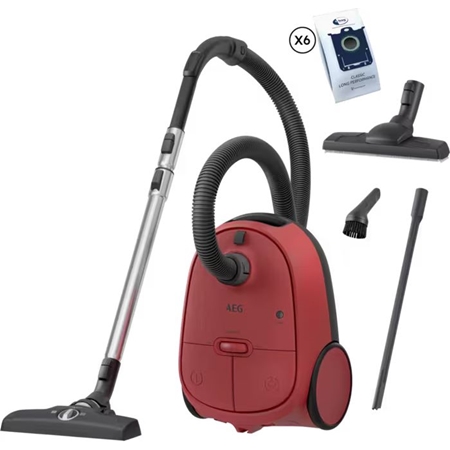 EP AEG AB61C3CR 6000 Series Clean Stofzuiger met Zak - Rood aanbieding