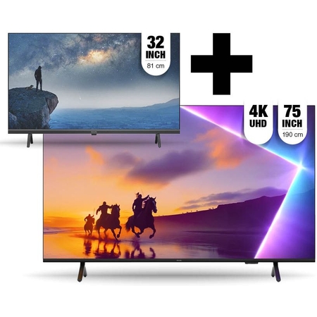 EP EP:Bundel Philips 75PUS8500 met gratis Philips 32PFS6109 aanbieding