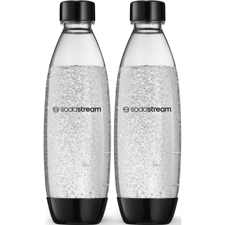 SodaStream 1L Vaatwasserbestendige Flessen Duopack - Zwart