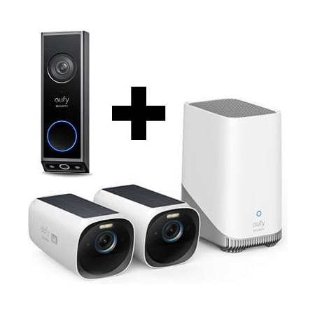EP:Bundel S330 eufyCam 4K (eufyCam 3) met Video Deurbel E340