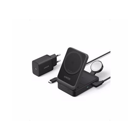 Anker MagGo Wireless Charger 15W Foldable 3-in-1 Zwart
