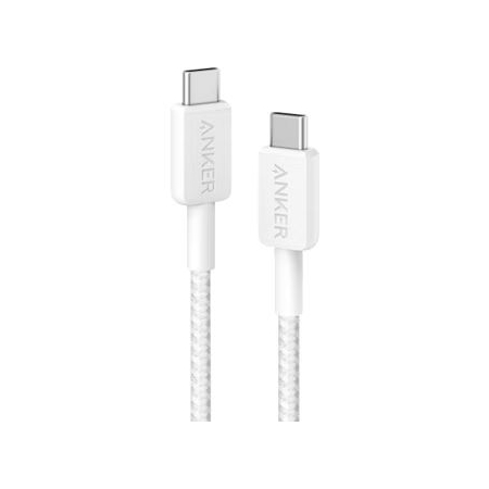 Anker 322 Gevlochten USB-C naar USB-C kabel 90cm Wit