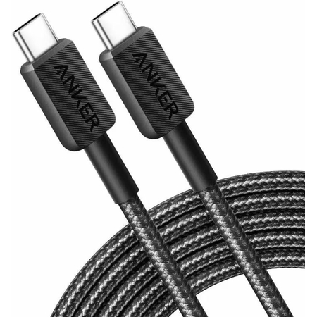 Anker 322 Gevlochten USB-C naar USB-C kabel 1.8m Zwart