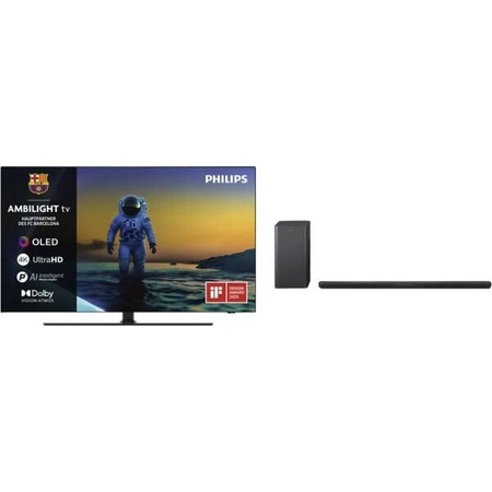 EP:Bundel Philips 65OLED850/12 4K TV & TAB6309 Soundbar 