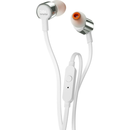 JBL T210 Zilver Bedrade in‑ear oordopjes