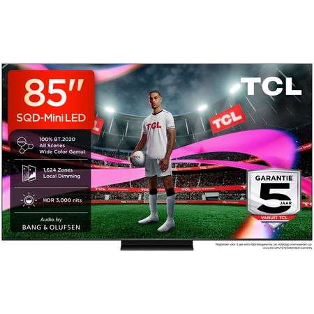 TCL 85MSQLED85L Mini LED 4K TV met 144Hz