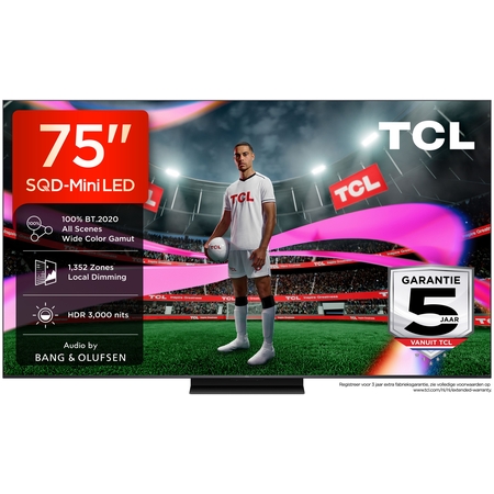 TCL 75MSQLED85L Mini LED 4K TV met 144Hz