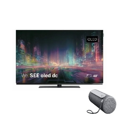 EP:Bundel Loewe We. SEE 48 dc OLED TV + We. HEAR 2 Storm Grey