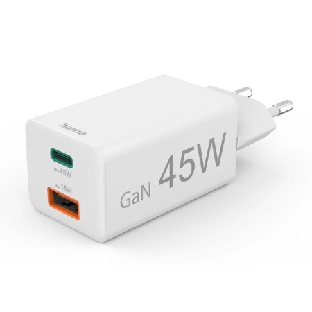 Hama 00201993 45W GaN USB‑C Snellader