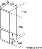 Siemens KI87SAFE0 iQ300 inbouw koelvriescombinatie 2