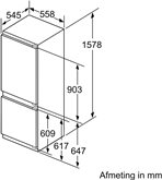 BOSCH KIS77AFE0 Serie 6 Inbouw Koel-vriescombinatie 2