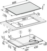 Miele KM 7574 FR inductie kookplaat 2