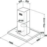 Whirlpool AKR 504 IX/1 schouwkap 2