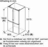 BOSCH KFN96VPEA Serie 4 French Door Koel-vriescombinatie 9