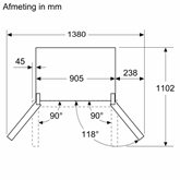 Siemens KF96RSBEA French door koelkast 12