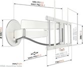 Vogel's Signature Full Motion+ TVM 7655 DesignMount draaibare muurbeugel 7