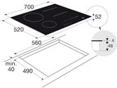 ATAG BIH07471EV inductie inbouwkookplaat 2