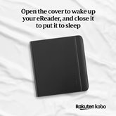 Kobo Libra Notebook sleepcover case zwart  4