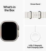 Apple Watch Ultra 2 GPS + Cellular 49mm Titanium Case met White Ocean Band 5