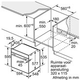 BOSCH HBG774KB1F Serie 8 EXCLUSIV Inbouwoven 2