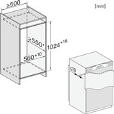 Miele K 7238 D inbouw koelkast met vriesvak 2