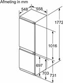 BOSCH KIN86EDD0 Serie 6 EXCLUSIV Inbouw Koel-vriescombinatie 2