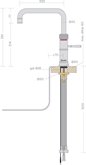 Quooker Classic Keukenmengkraan Fusion Square - Messing Patina - Losse Kraan 2