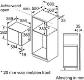 Siemens BE555LMB1 iQ500 Inbouw Magnetron - 59 x 38 cm - Zwart 5