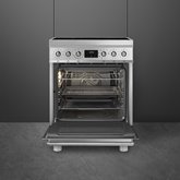SMEG C6IMXM2 Classici Esthetisch Fornuis met Inductie Kookplaat - 60 x 60 cm - Zilvergrijs 2