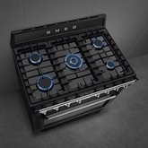 SMEG TR90GMBLNL TR90GMBLNLVictoria Esthetisch Fornuis met Gas Kookplaat - 90 x 60 cm - Zwart 5