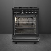SMEG CX61GMBLNLK Classici Esthetisch Fornuis met Gas Kookplaat - 60 x 60 cm - Zwart 3